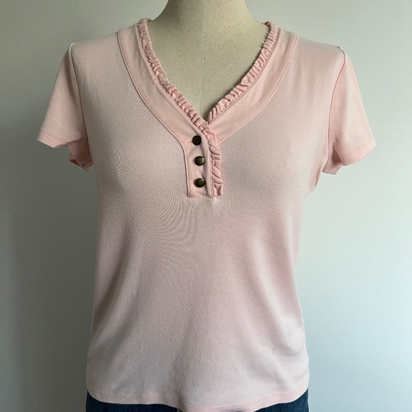 Lauren Ralph Lauren - Pink Short Sleeve Shirt - Picture 4 of 6